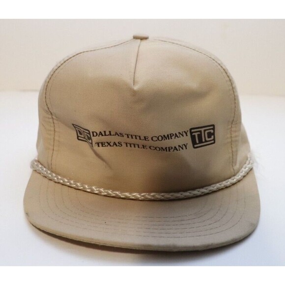Dallas Title Company Texas Vintage Rope‎ Brim Snapback Hat - Picture 1 of 7